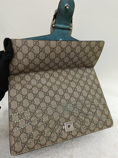 Gucci Dionysus Medium Embriodered Angry Cat Light Blue RHW