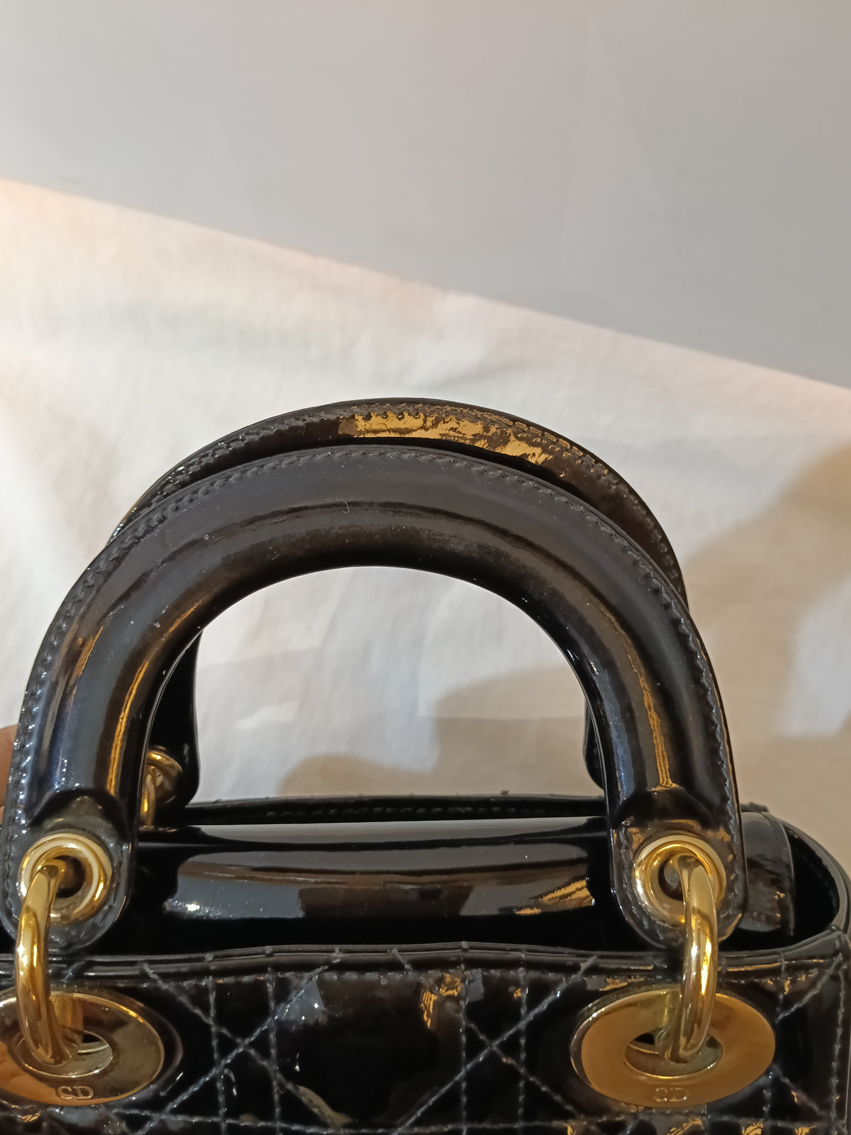 Lady Dior Mini Patent Black GHW 2019