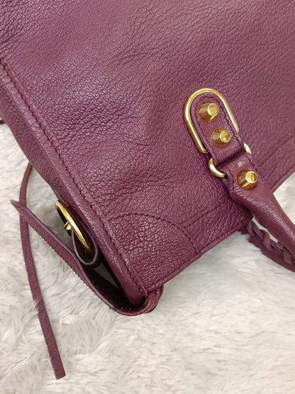 Balenciaga Small City Edge Prune GHW 2017