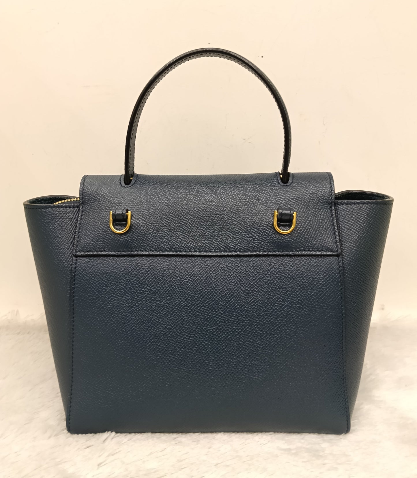 Celine Nano Belt Grained Abyss Blue GHW 2018