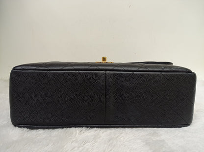 Chanel Jumbo Caviar Black GHW DF #17