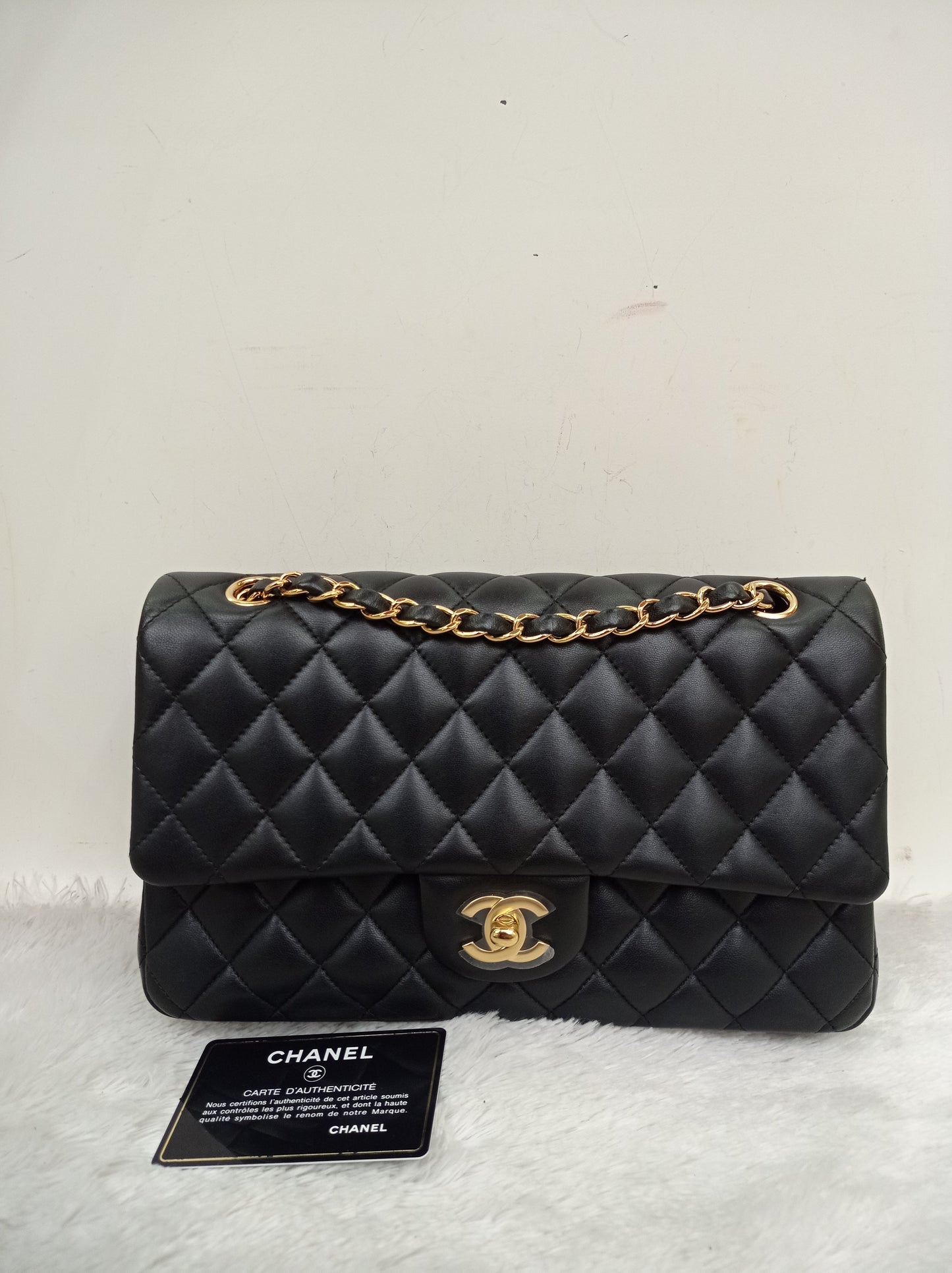 Chanel Medium Lamb Black GHW DF #29