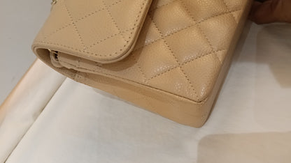 Chanel Small Caviar Beige GHW DF (CHIP)