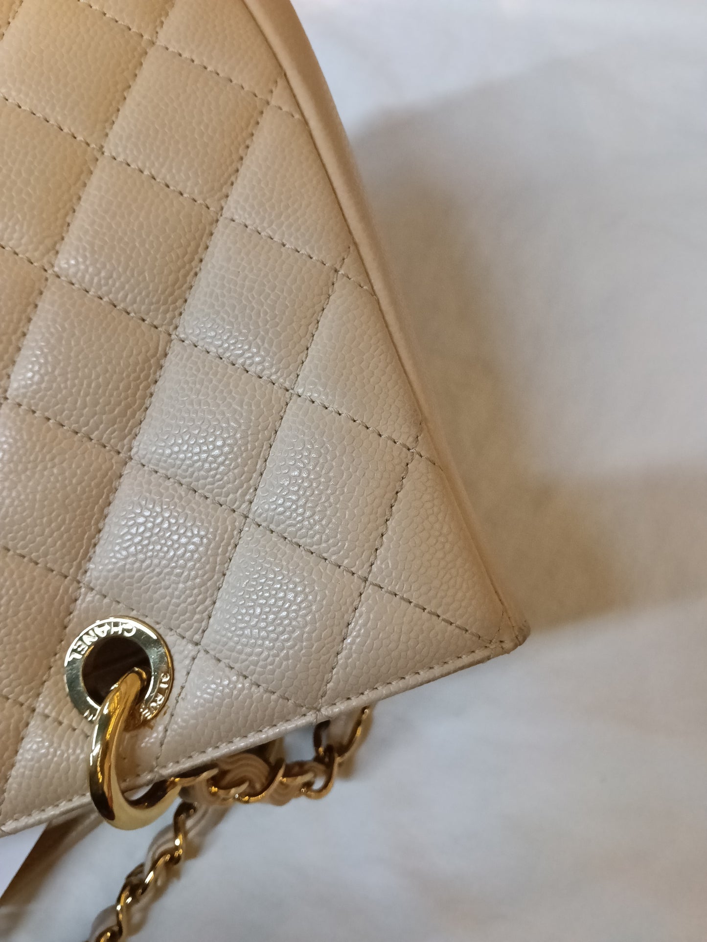 Chanel GST Caviar Beige GHW #16