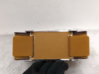 Hermes Geta Chevre Mysore Sangle Caramel PHW #B