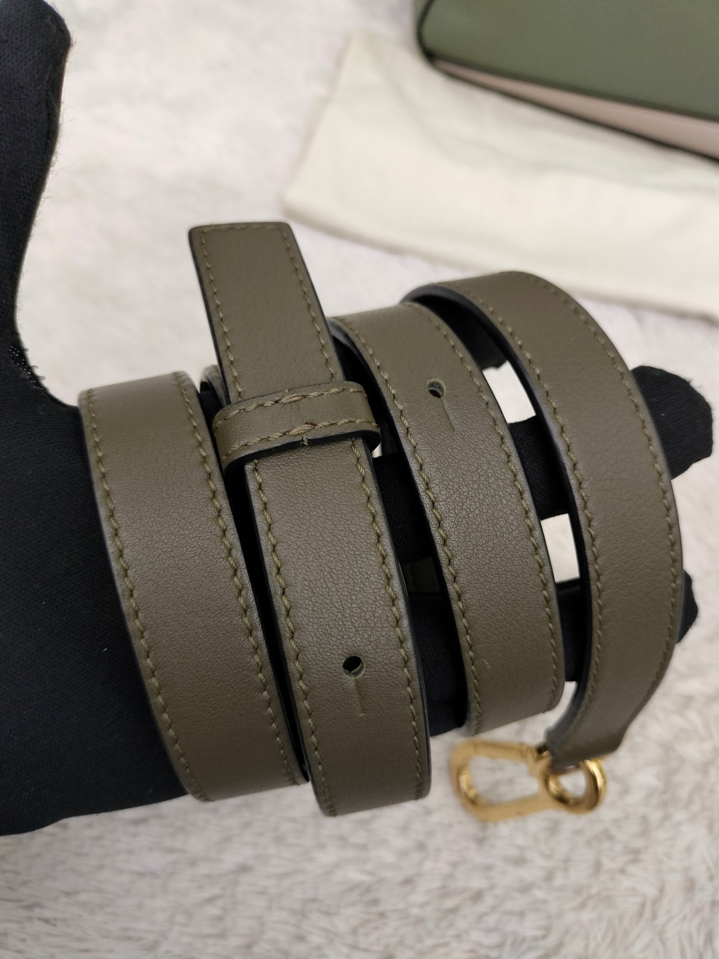 Loewe Puzzle Small Green Olive Oak GHW 2022