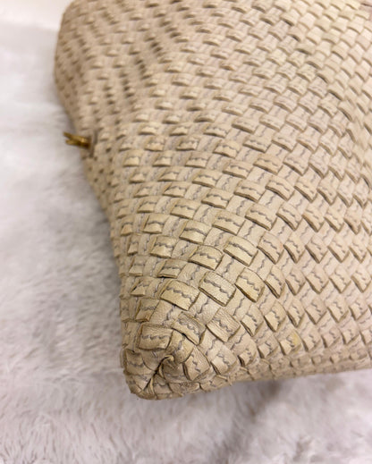 Bottega Veneta Bicolour Intrecciato Convertible Tote 3 Ways White Cream RGHW 2007