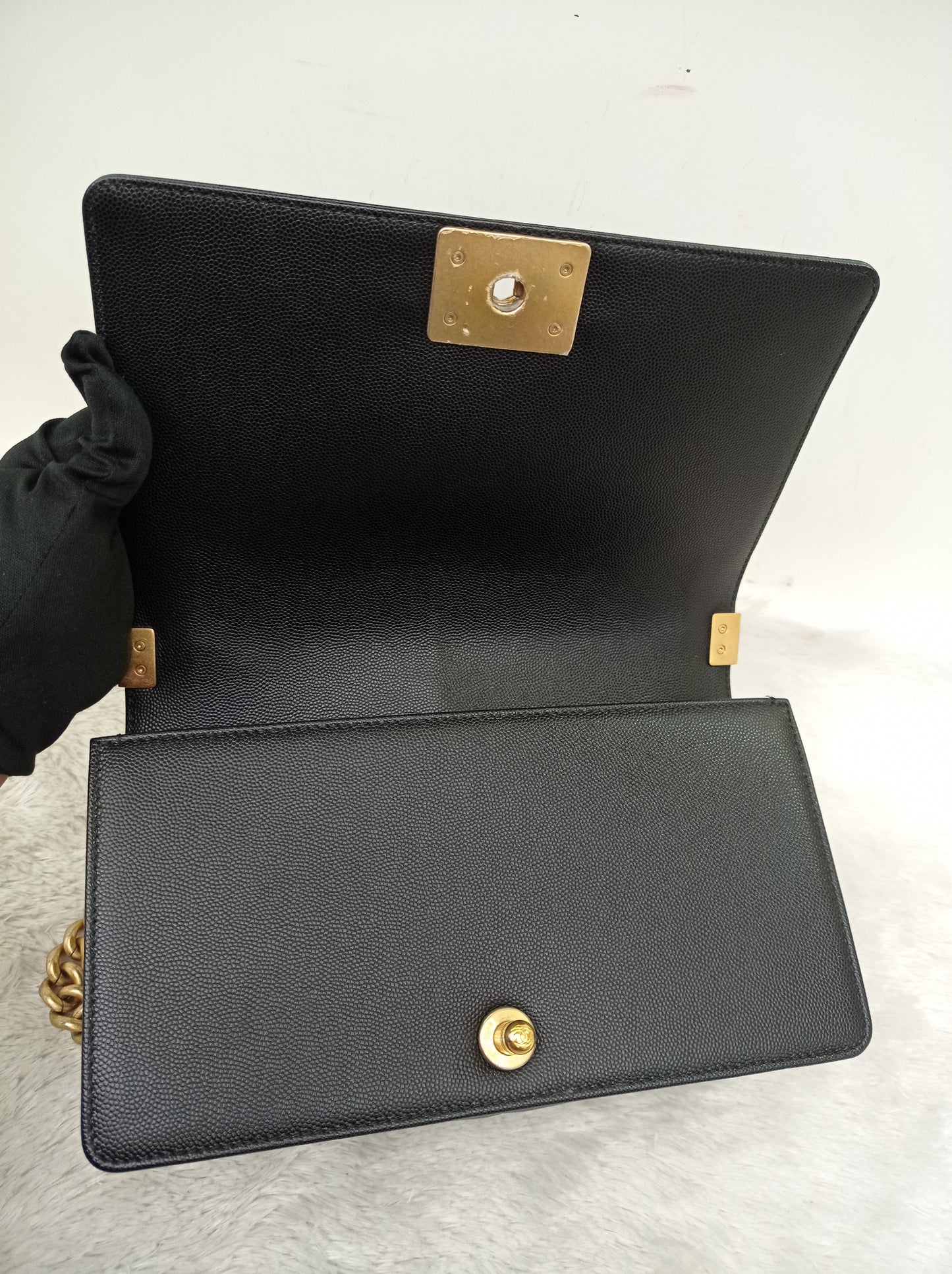 Chanel Boy 25 Caviar Black GHW #30