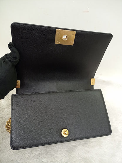 Chanel Boy 25 Caviar Black GHW #30