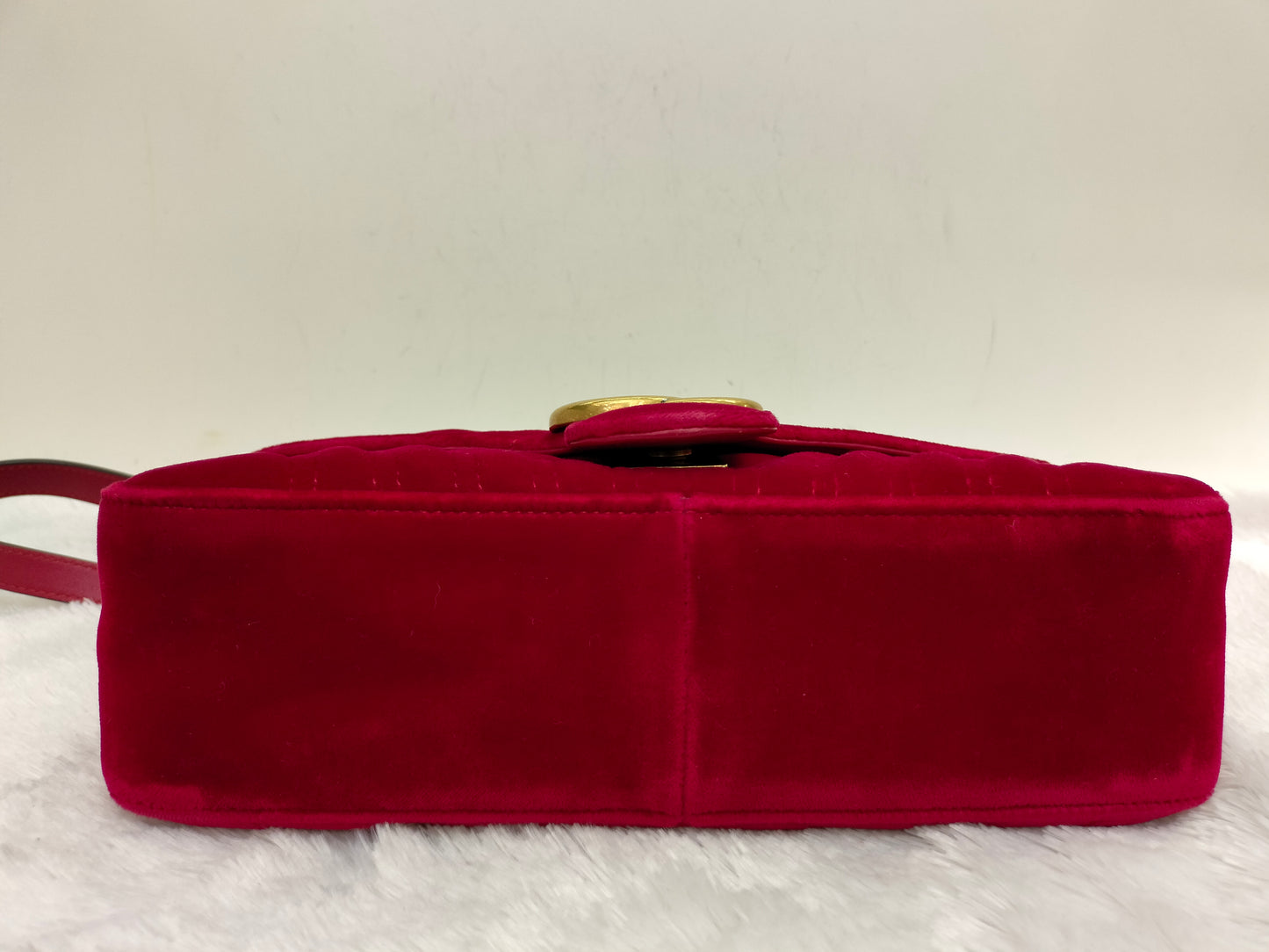 Gucci Marmont Small Velvet Red GHW 2018