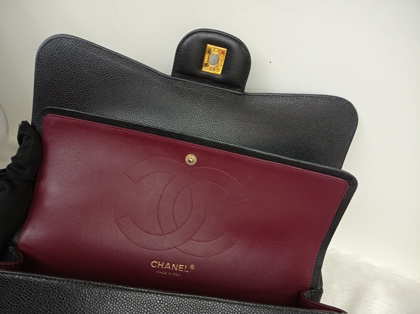 Chanel Jumbo Caviar Black GHW DF #17