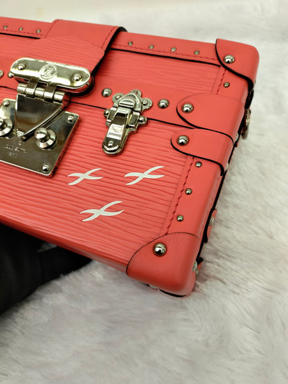 LV Petite Malle Trunk Epi Salmon 2016