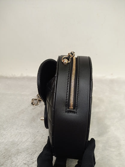 *NEW* Chanel 22S Large Heart Bag Lamb Black LGHW 2025 (CHIP)
