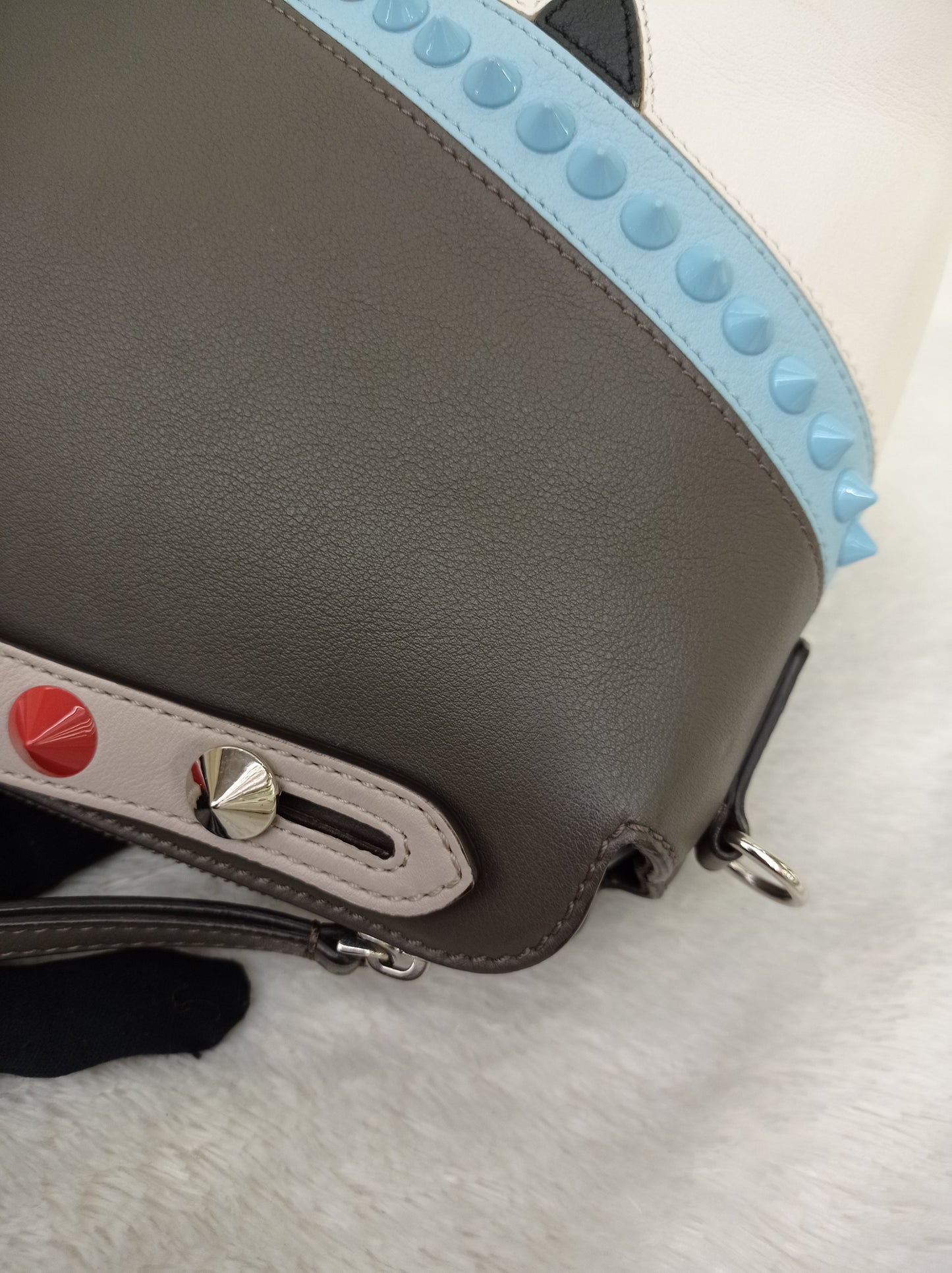 Fendi BTW Medium Sleepy Monster Multicolour Studded SHW