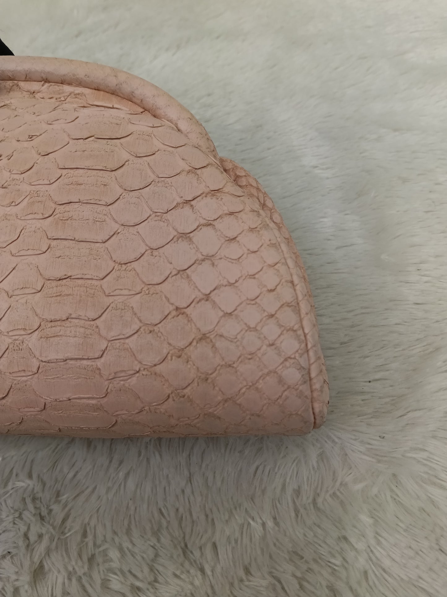 Chanel Timeless Clutch Python Pink Peach SHW #14