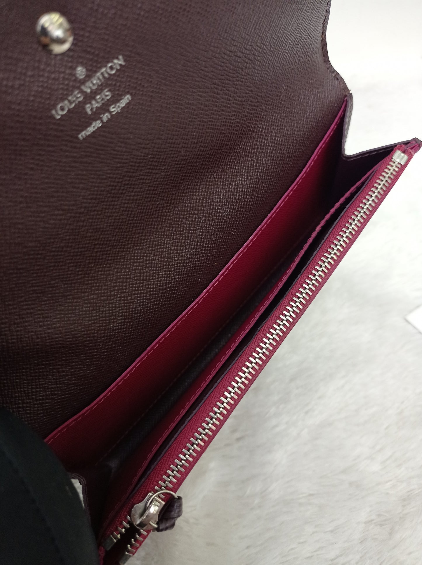 LV Emilie NM Wallet Epi Fuchsia Brown 2017