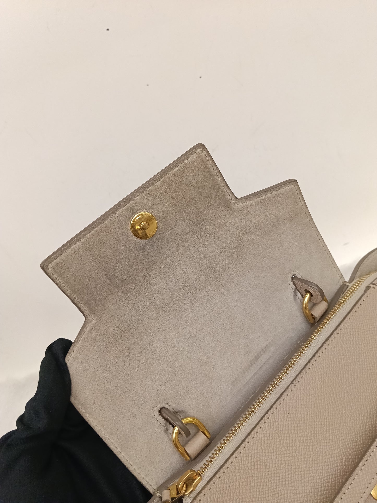 Celine Nano Belt Grained Light Taupe GHW 2021