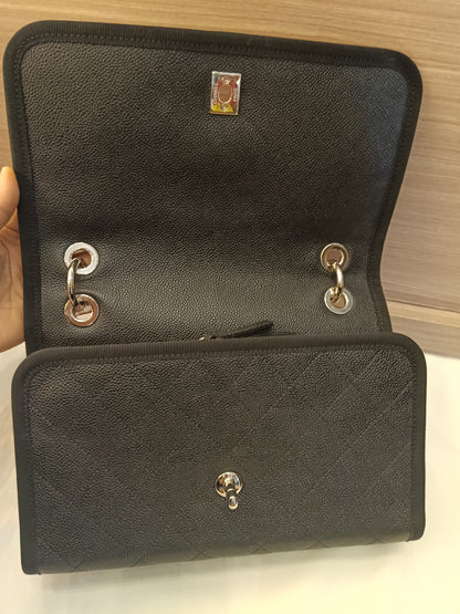 Chanel Top Handle Seasonal Flap Caviar Black SHW #25
