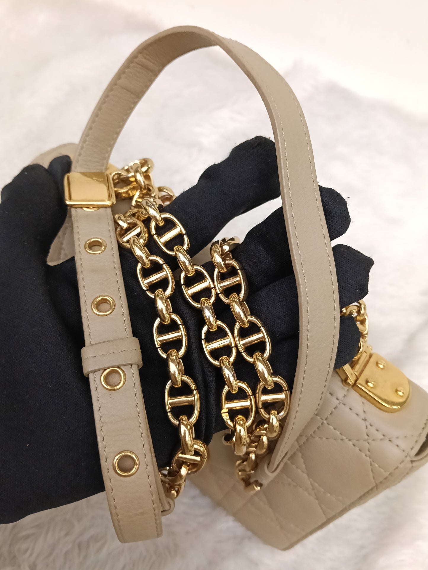 Dior Caro Small Beige GHW 2020