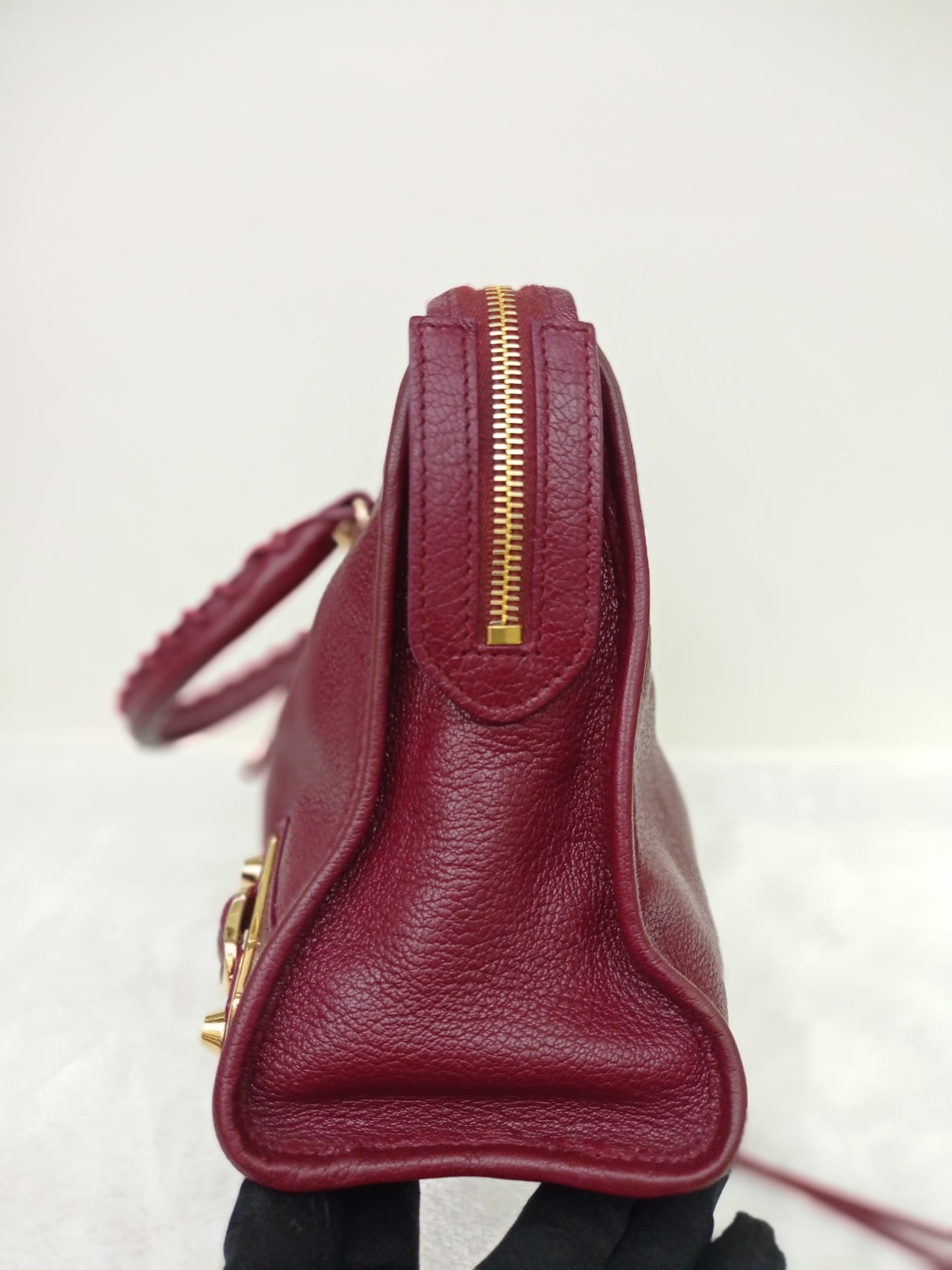 Balenciaga Small City Edge Burgundy GHW 2017