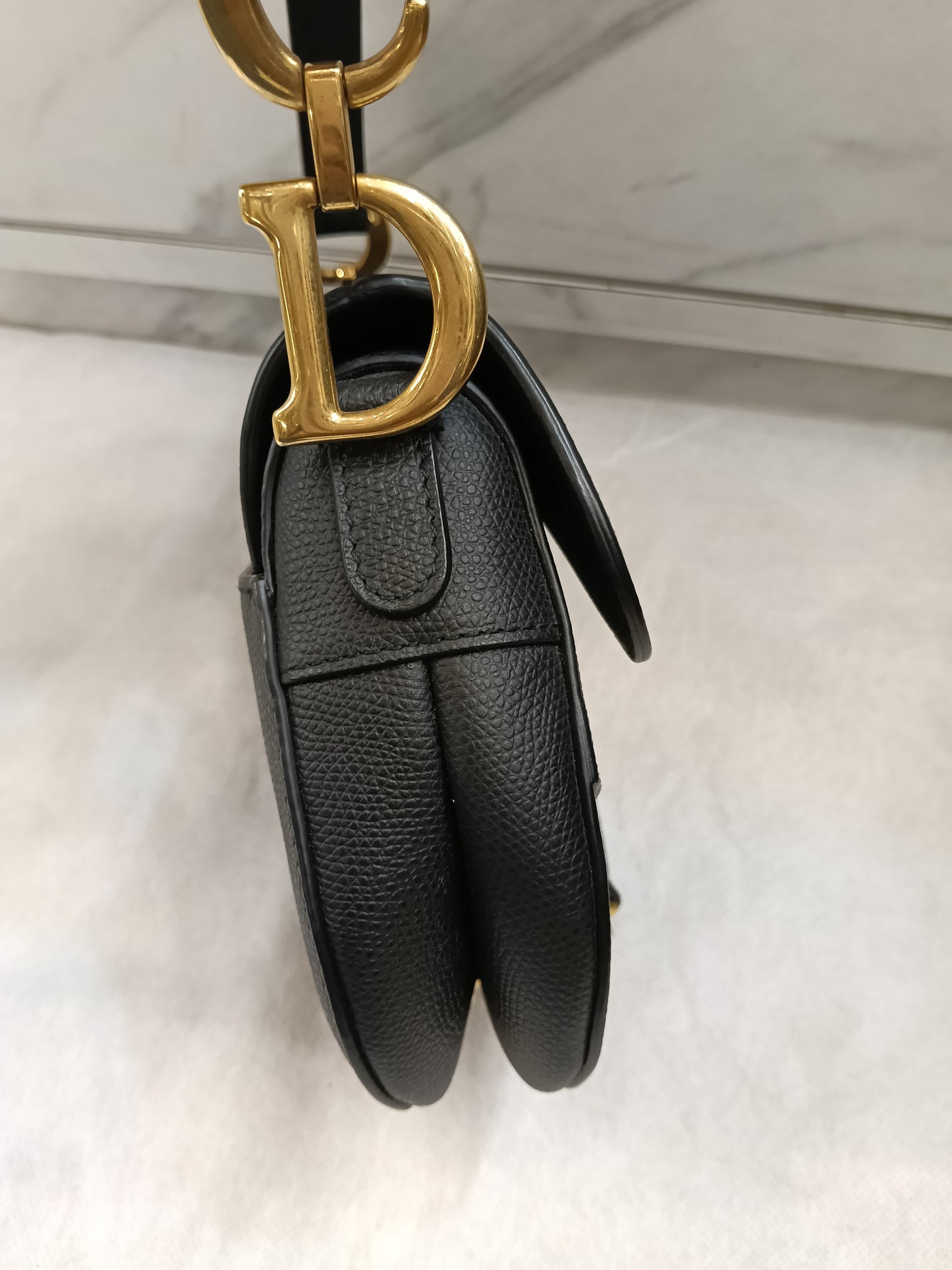 Dior Saddle Mini Grained Black GHW 2019