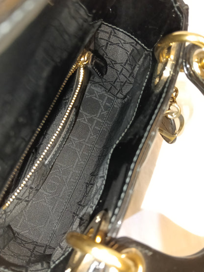 Lady Dior Mini Patent Black GHW 2016