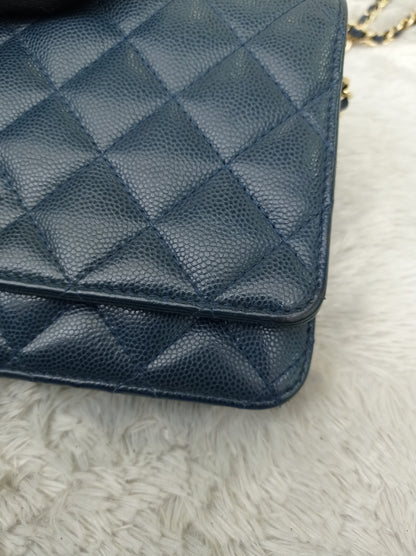 Chanel WOC Caviar Navy GHW #22
