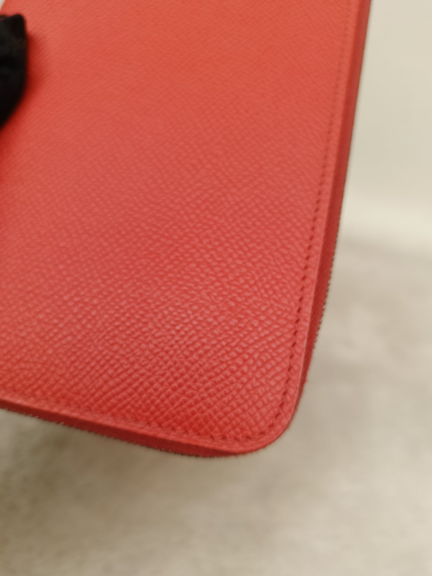 Hermes Azap Long Round Zip Wallet Epsom Orange Poppy PHW #T