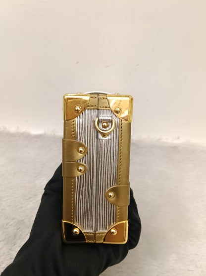 LV Petite Malle Epi Metallic Silver Gold 2017