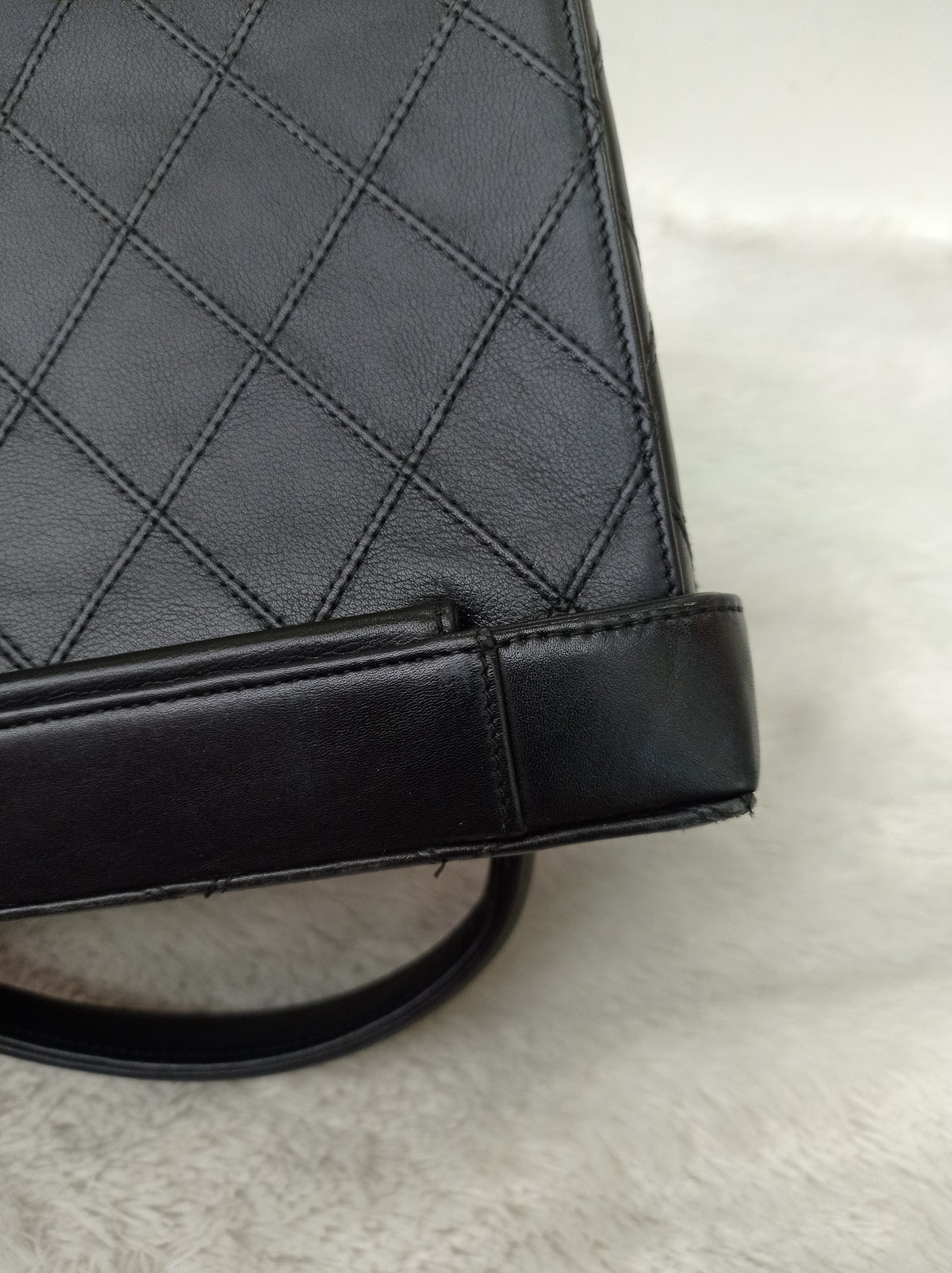 Chanel Vanity Case Box Large Lamb Black Vintage GHW #3