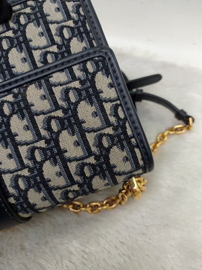 Dior Montaigne 30 Chain Flap Oblique Navy GHW 2020