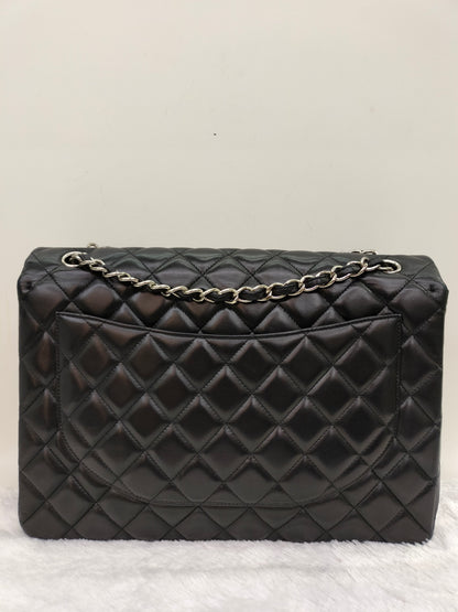 Chanel Maxi Lamb Black SHW SF #13