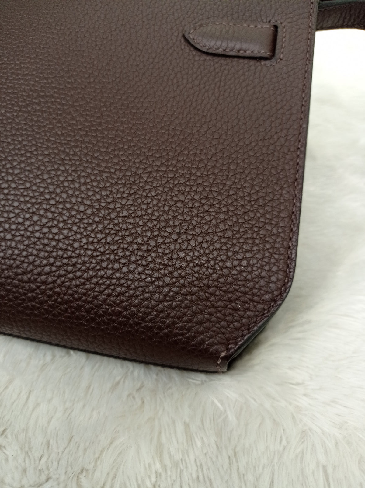 Hermes Kelly Depeche Pochette 25 Togo Ebene PHW #Y
