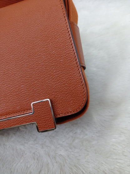 Hermes Geta Chevre Mysore Sangle Cuivre PHW #U