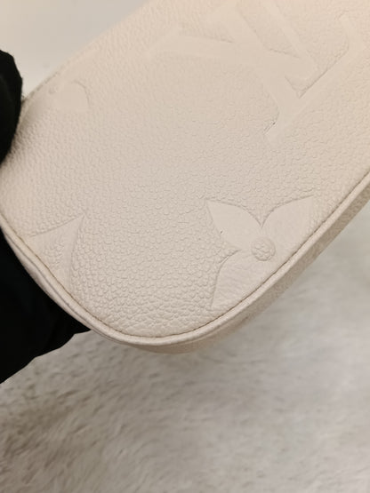 LV Multi Pochette Accecories NV Monogram Empreinte Creme Beige (CHIP)