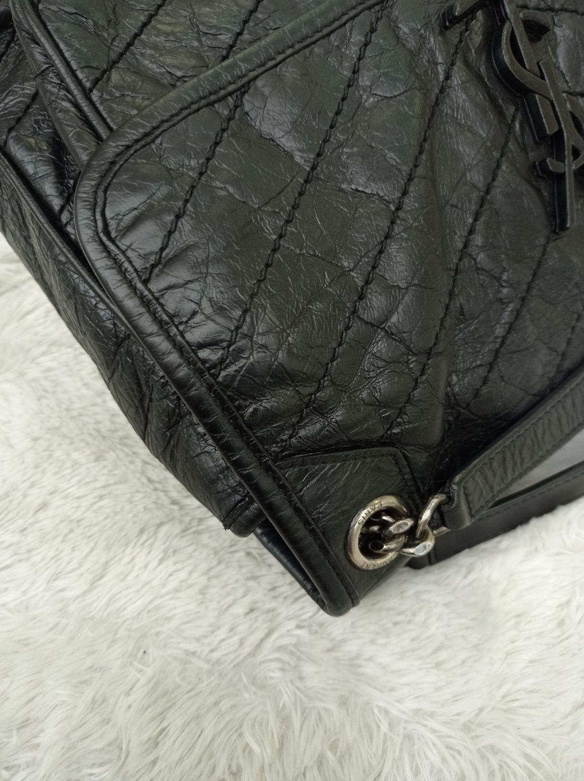YsL Niki Medium Calfskin Black RHW 2018