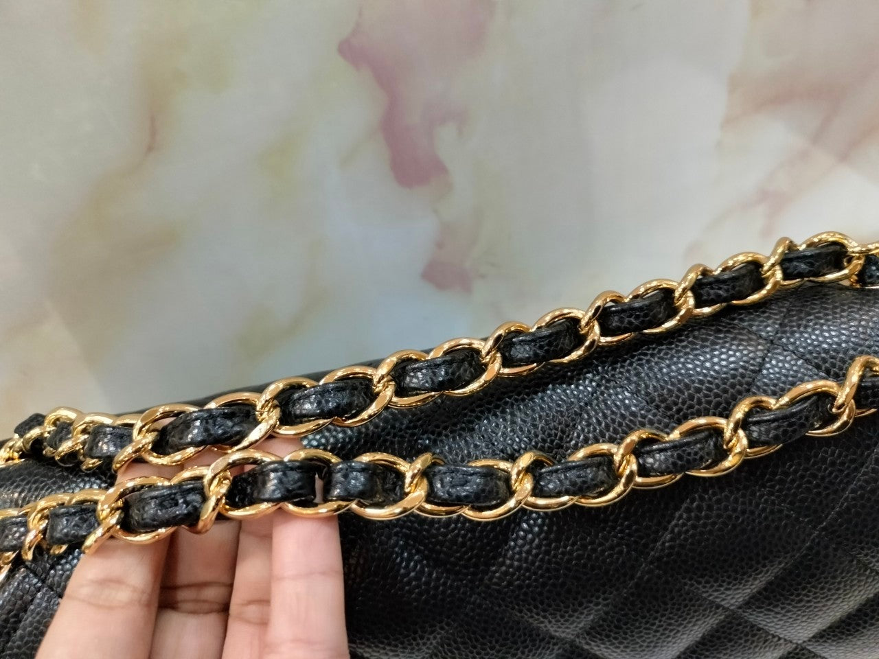 Chanel Jumbo Caviar Black GHW DF #20