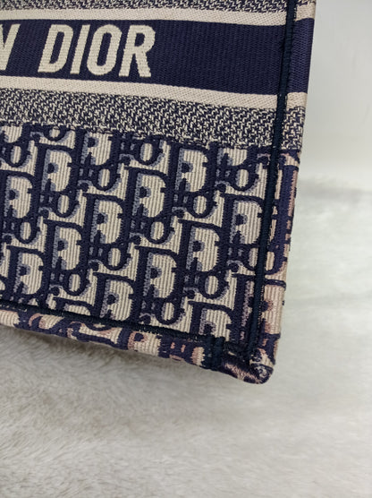 Dior Tote Book Medium Oblique Navy 2019