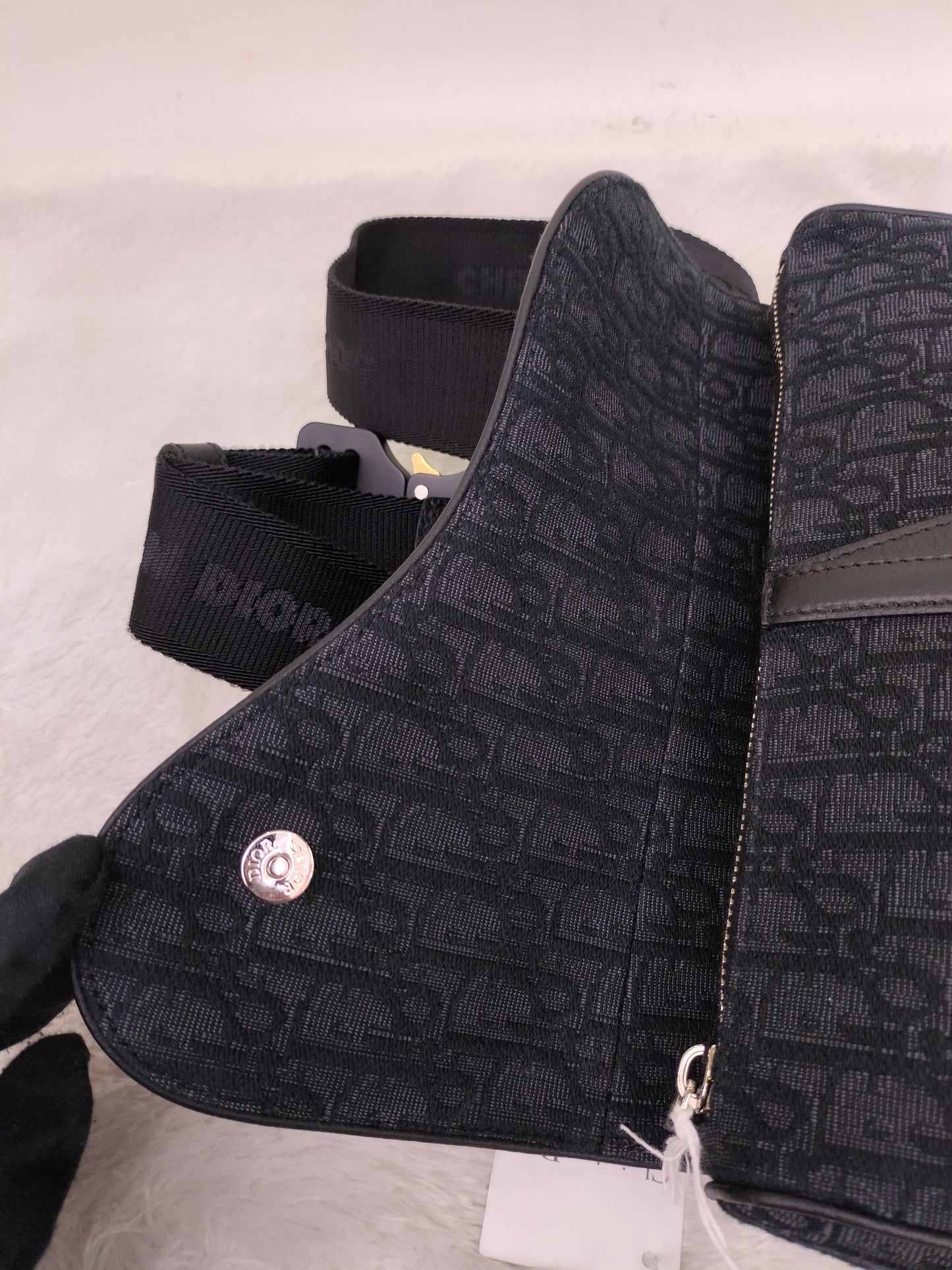 Dior Saddle Men Oblique Jacquard Black 2023