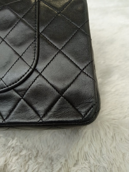 Chanel Medium Lamb Black Vintage GHW DF #2