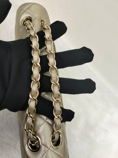 Chanel Medium Caviar Champagne GHW DF #23
