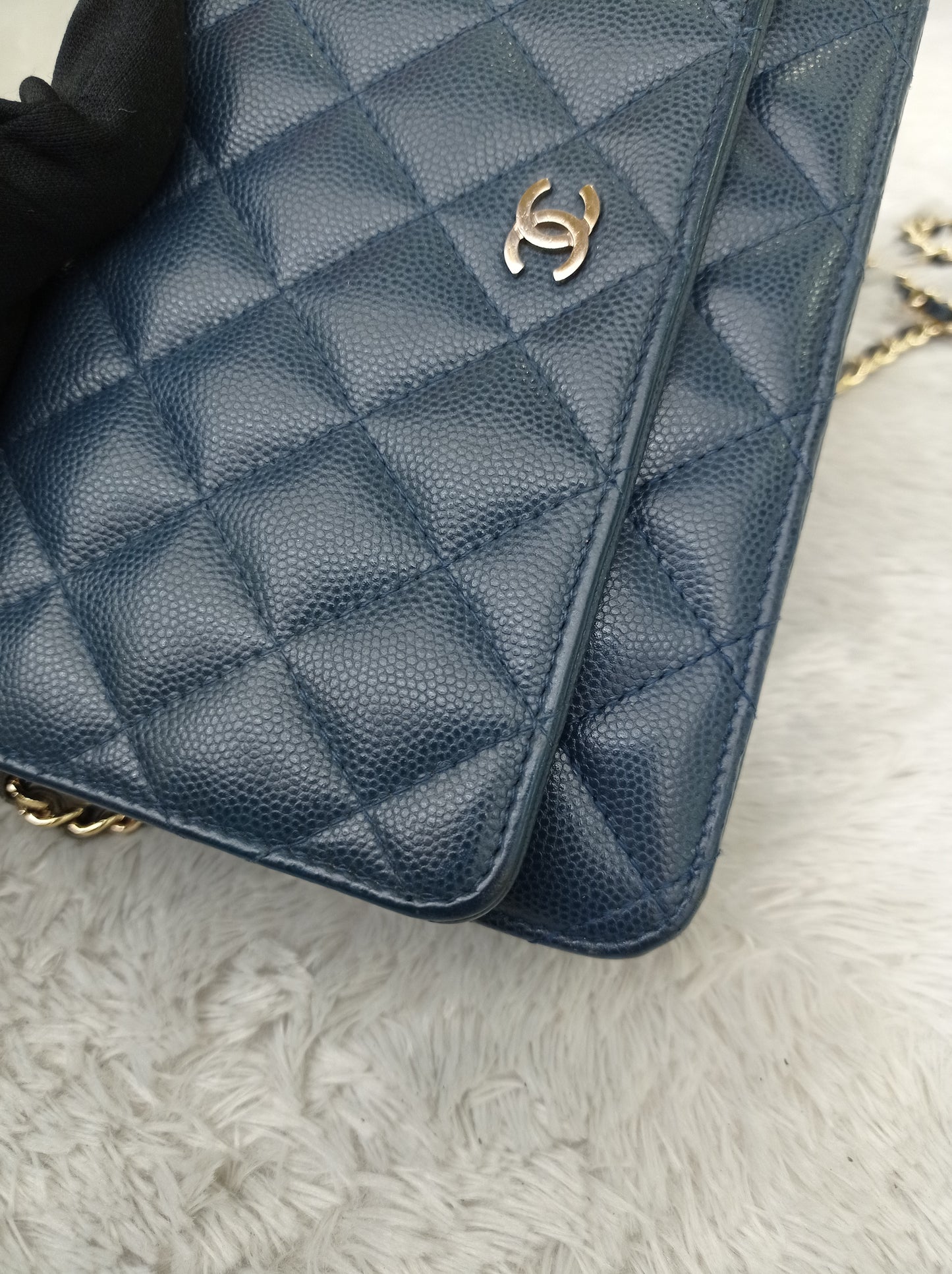 Chanel WOC Caviar Navy GHW #22
