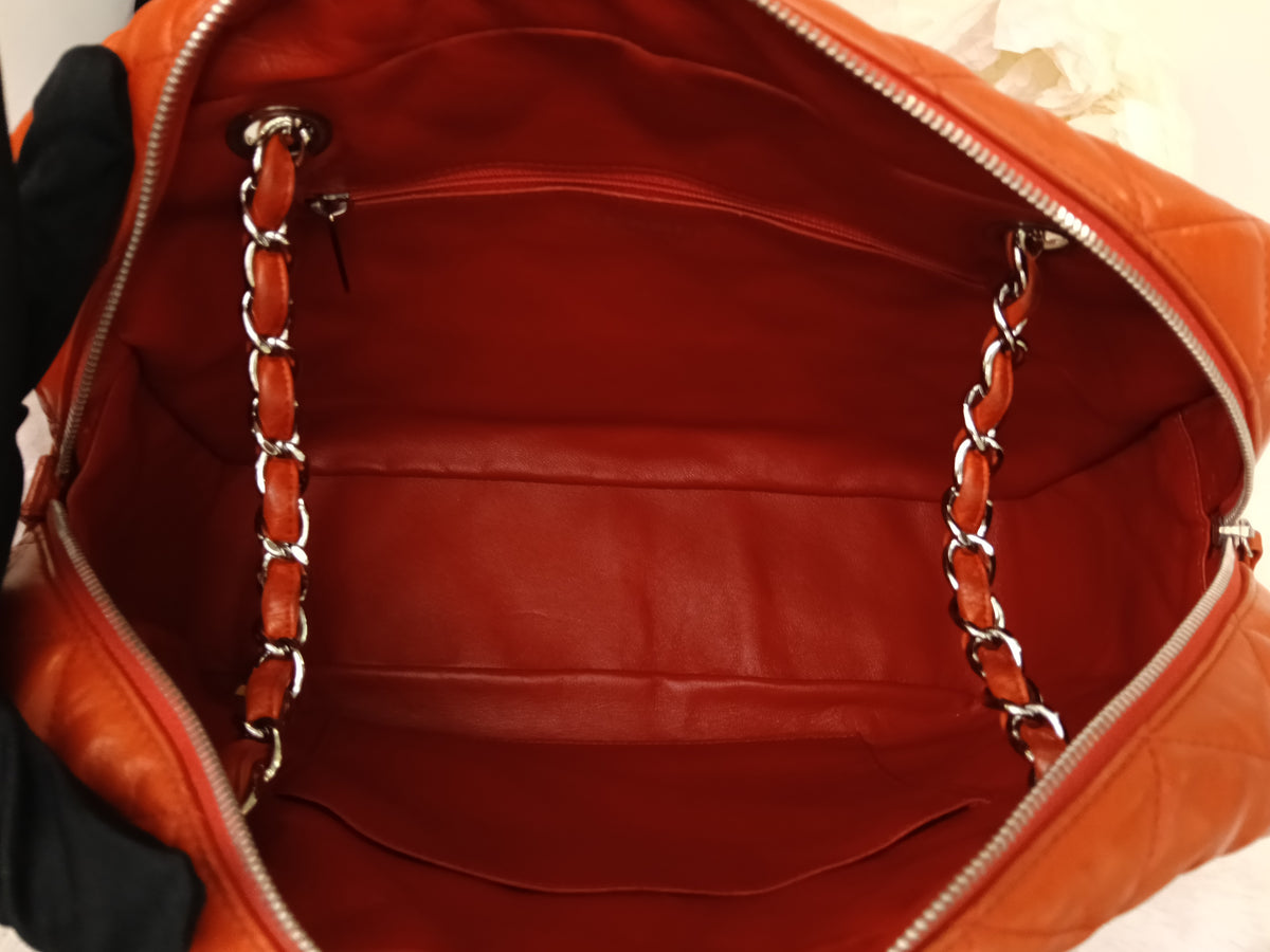 Chanel Camera Lamb Red Coral SHW #15
