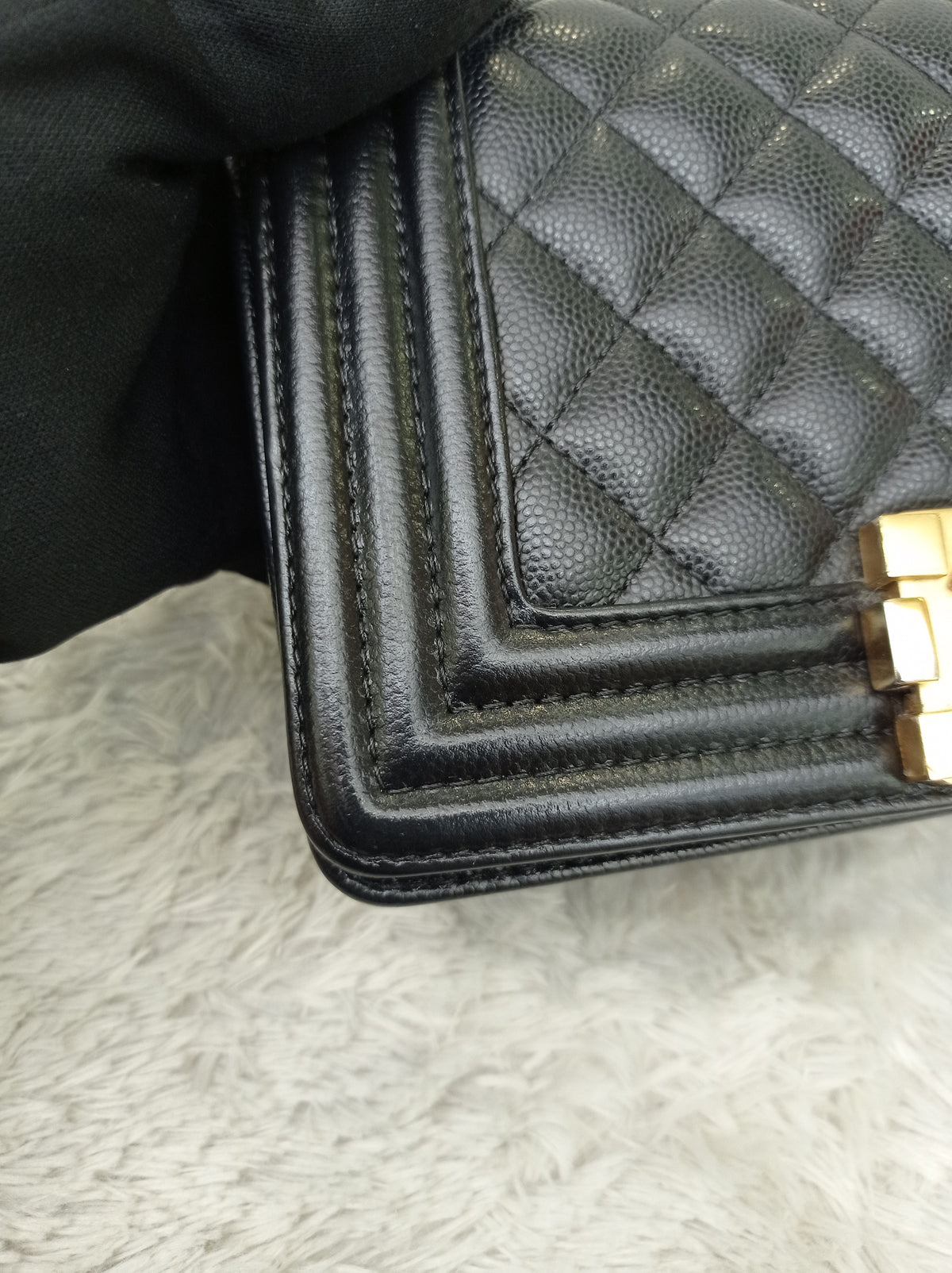 Chanel Boy 20 Caviar Black GHW #28