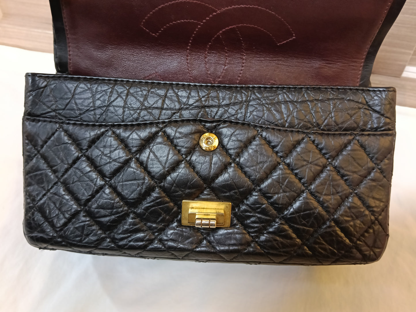Chanel Reissue 225 Calfskin Black GHW DF #14