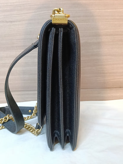 Chanel Boy Vertical Caviar Black GHW #26