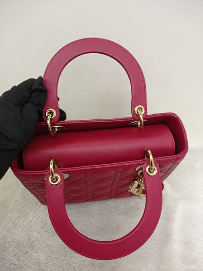 Lady Dior Medium Lamb Burgundy GHW 2020