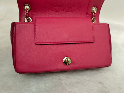 Chanel Mademoiselle Flap Calfskin Dark Pink/Pink GHW #23
