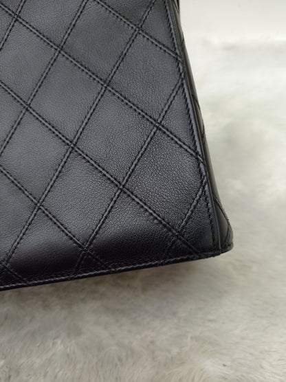Chanel Vanity Case Box Large Lamb Black Vintage GHW #3