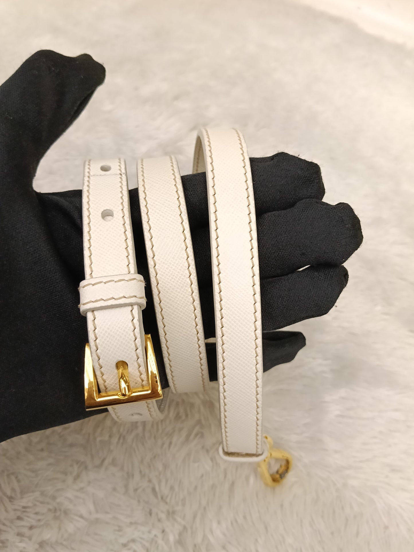 Prada Midollino Canapa Naturale Bianco GHW